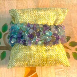 Fluorite Crackled Stone Bracelet